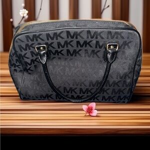 Michael Kors Black and Gold Monogram Bag